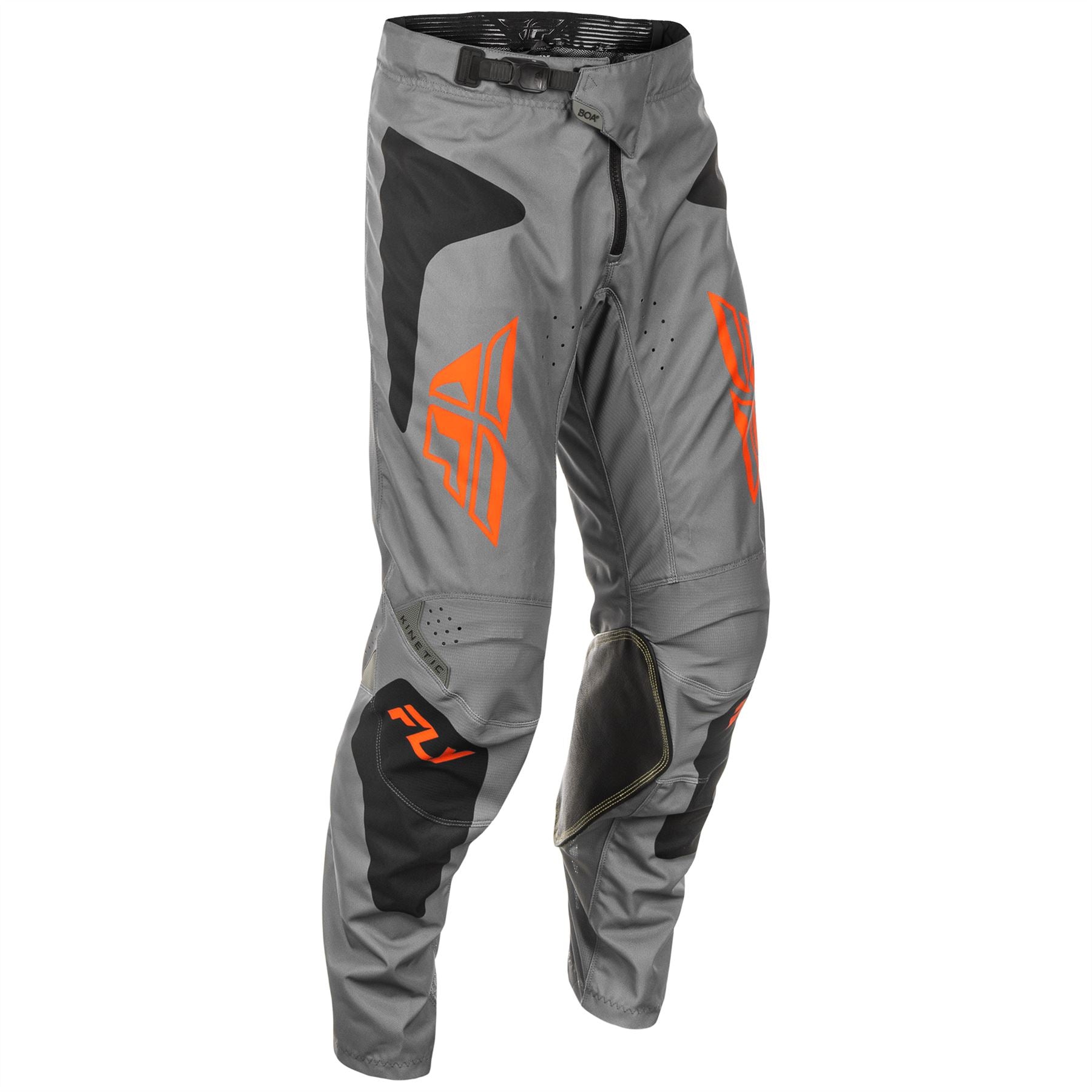 Fly Racing 2025 Kinetic Sym Motocross Pants Grey Orange Black